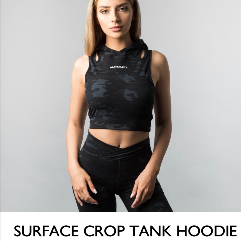 Alphalete Surface Crop Tank Hoodie